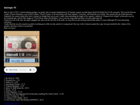 mixtape#1 screenshot