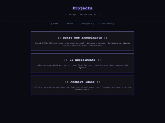 projects screenshot
