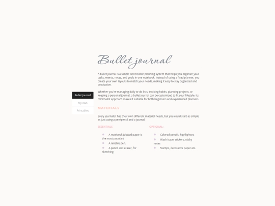 bulletjournal screenshot