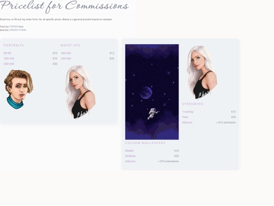 prices screenshot