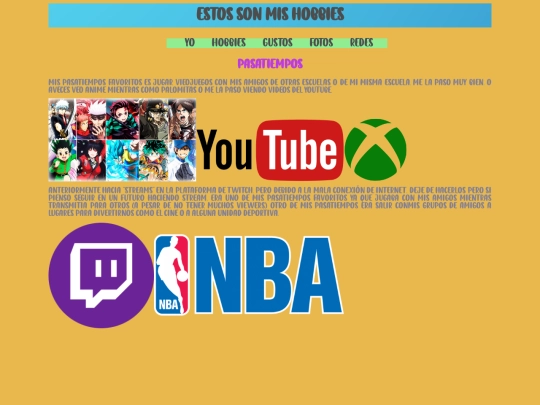 hobbies screenshot