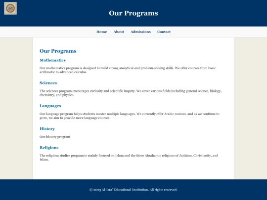 programs screenshot