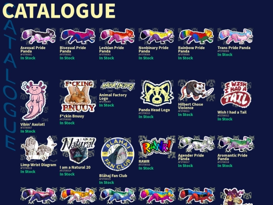 catalogue screenshot
