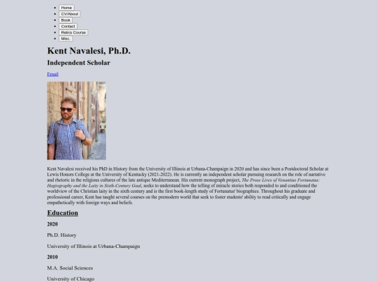 CV screenshot