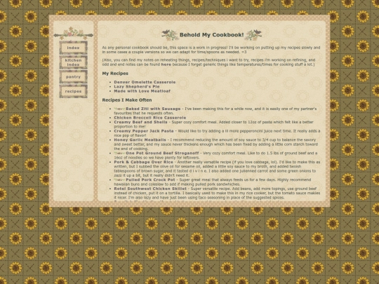 home/kitchen/recipes screenshot