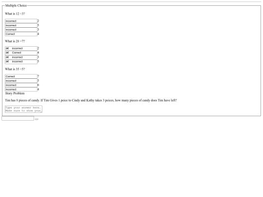 mathtest screenshot