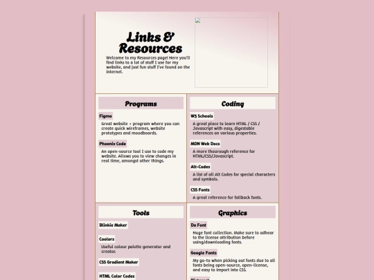 resources screenshot