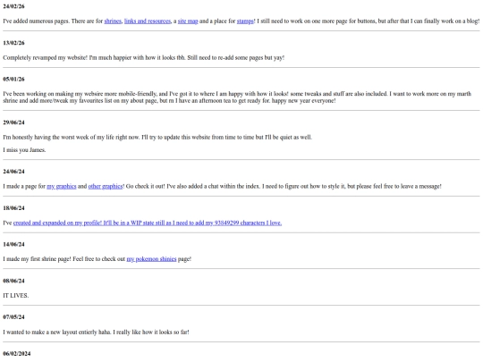 sections/updates screenshot
