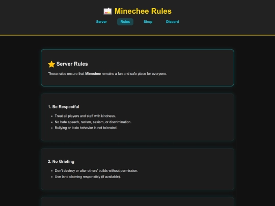 rules screenshot