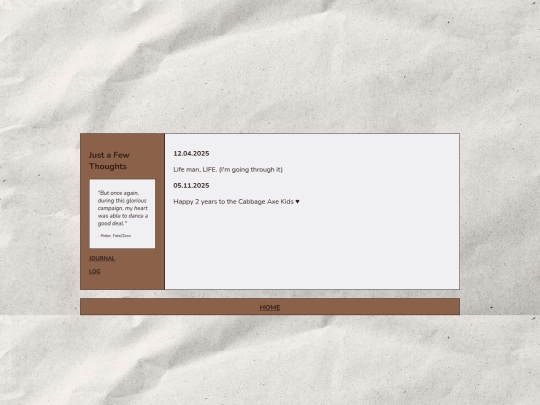 log screenshot