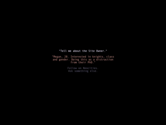 about/me screenshot