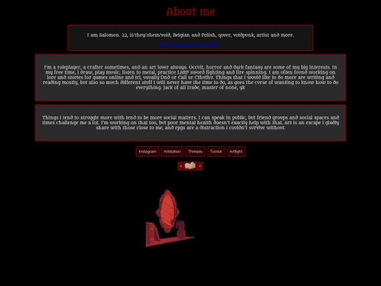 aboutme screenshot