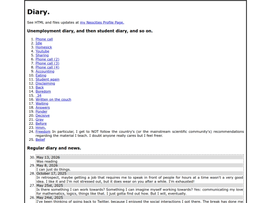 diary screenshot