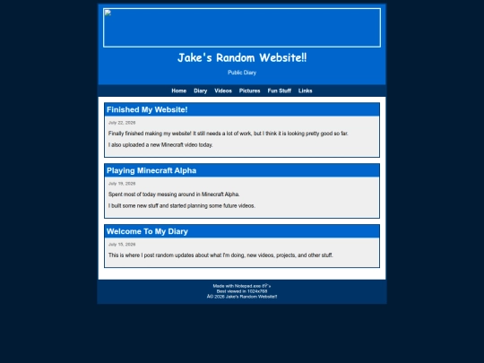diary screenshot