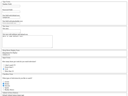 form-examples screenshot