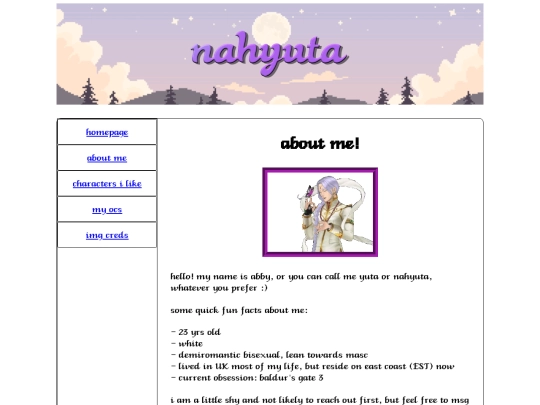 about-me screenshot