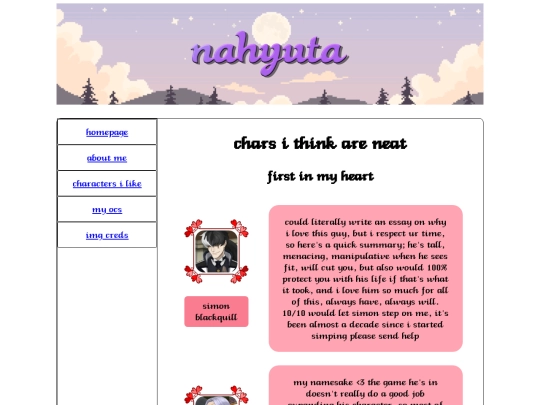 chars screenshot