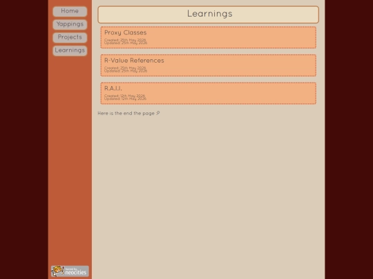 learnings screenshot
