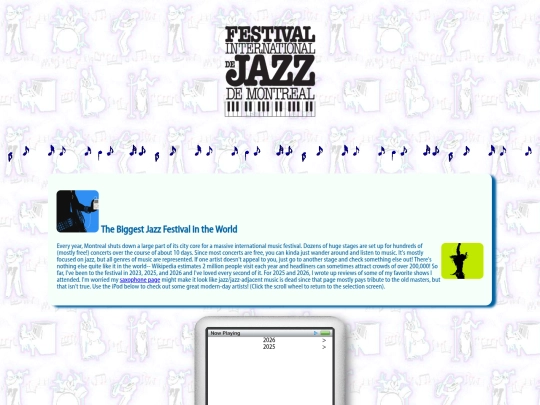 jazzfest screenshot
