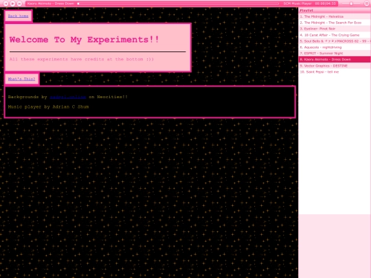 experiments screenshot