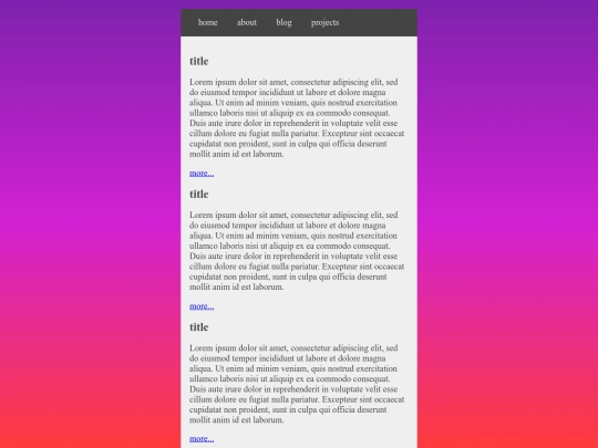 projects screenshot