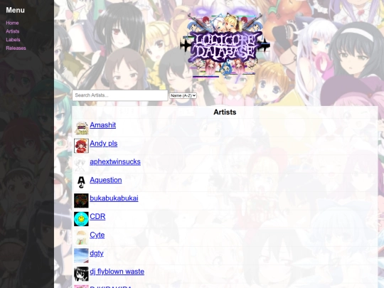 base/artists screenshot