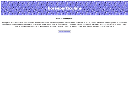 horseparticulars screenshot