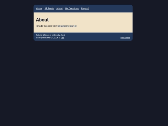info/about screenshot