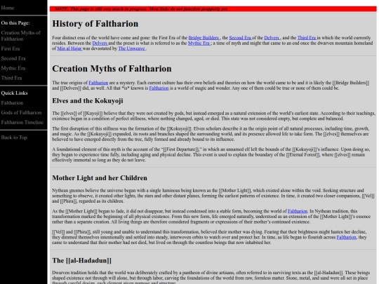 DnD/History screenshot