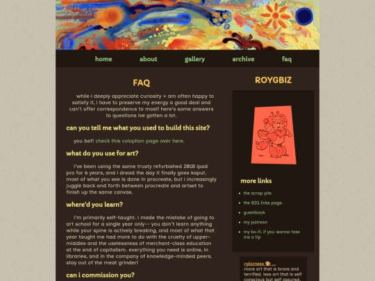 faq screenshot