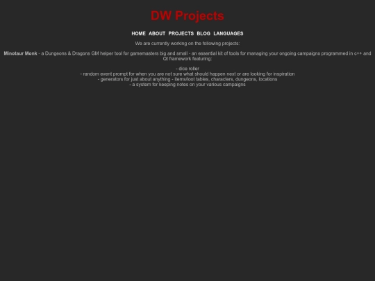 projects screenshot