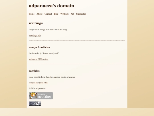 writingsindex screenshot
