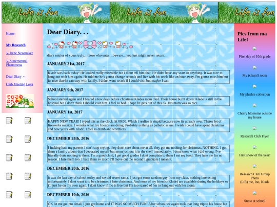 diary screenshot