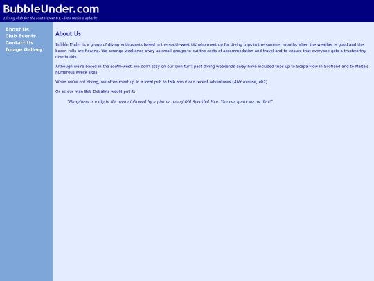 bubbleunder/about screenshot