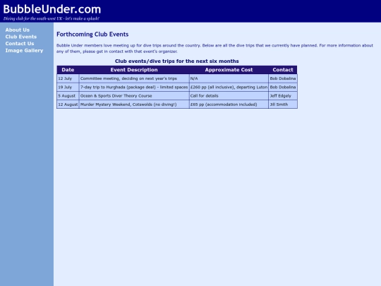 bubbleunder/events screenshot