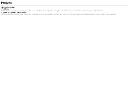 projects screenshot