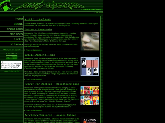 creations/writing/musicrate screenshot