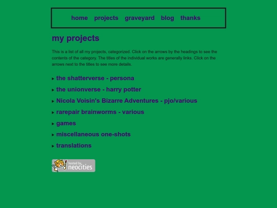 projects screenshot
