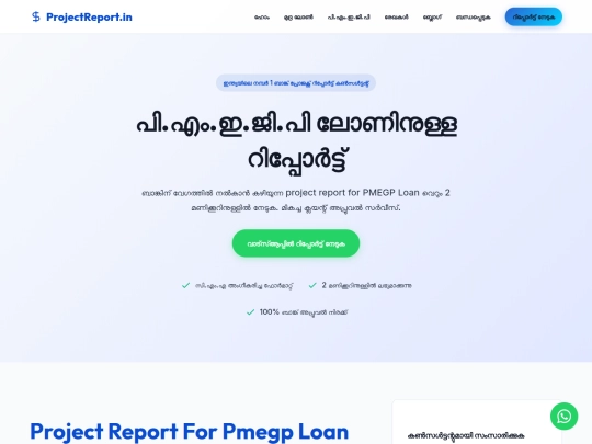 project-report-for-pmegp-loan screenshot