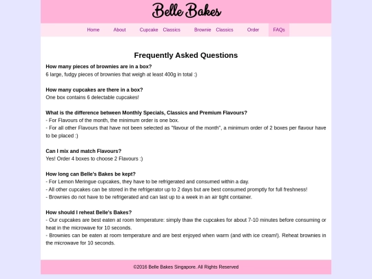 FAQs screenshot