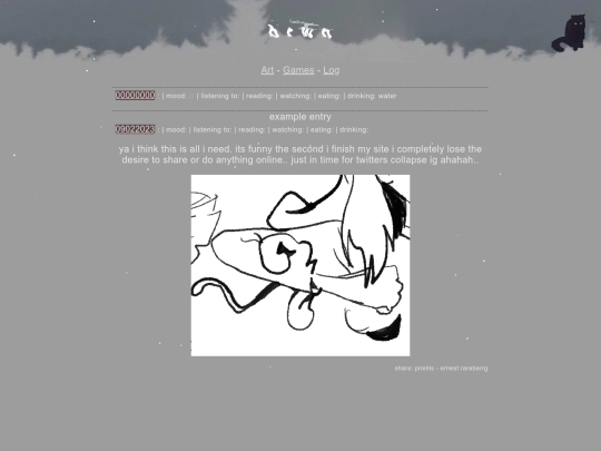 log screenshot