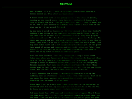 nirvana screenshot