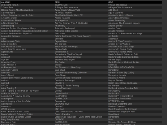 gameslist screenshot