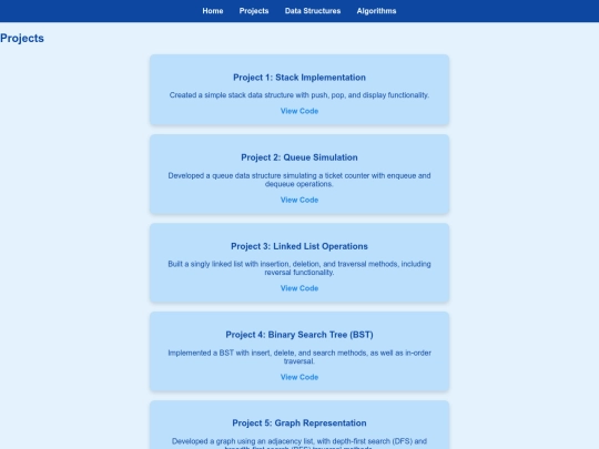 projects screenshot