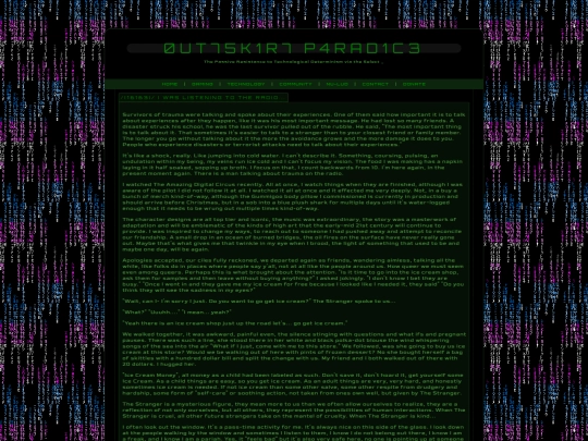 Blog screenshot