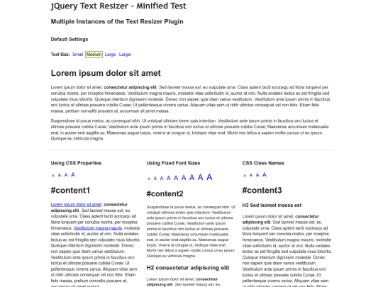 Javascript/jQuery/jquery-textresizer-master/jquery-textresizer-master/test/multiple-with-minified screenshot