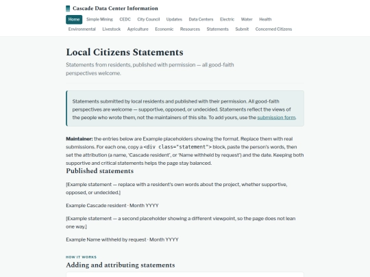 statements screenshot