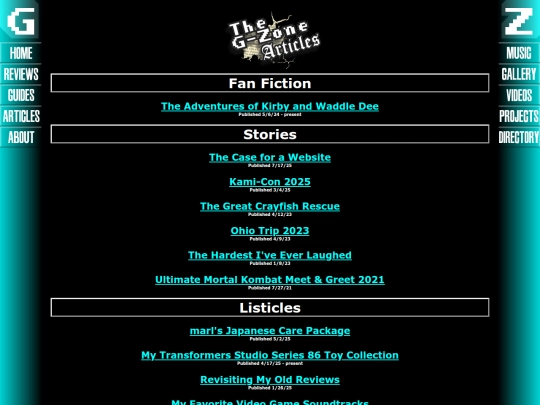 articles screenshot