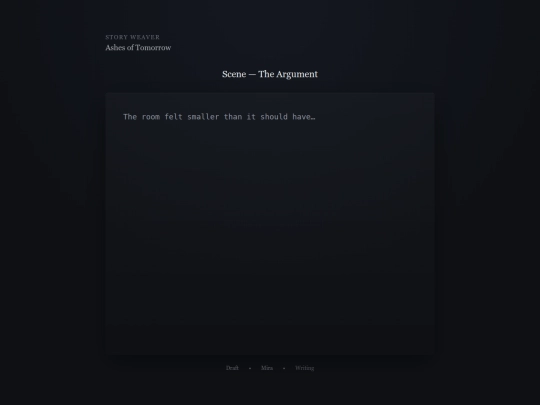 Writing/stories screenshot