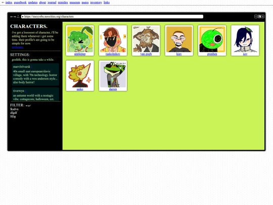 characters screenshot